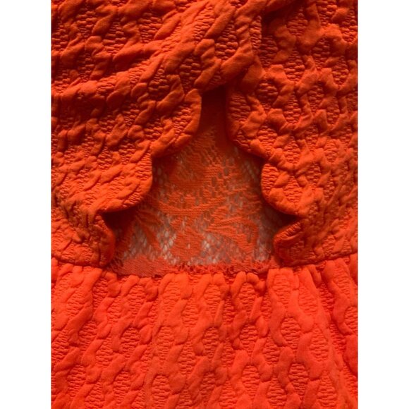 Maeve Anthropologie Orange Geometric Textured Sleeveless Dress, Size XS - Picture 8 of 9